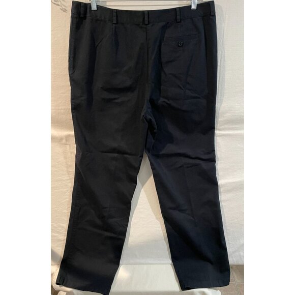 L.L.Bean Men's Blue Cotton Dress Pants With Button & Zipper Closure Size 18 - Picture 2 of 14